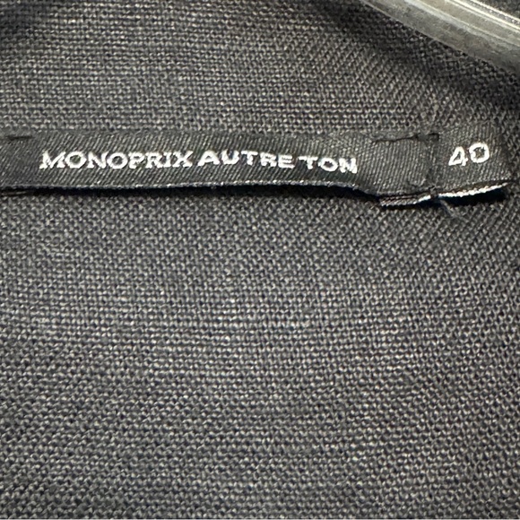 Monoprix Autre Ton Linen Utility Jacket Black Women’s 40 (M) - Picture 4 of 7